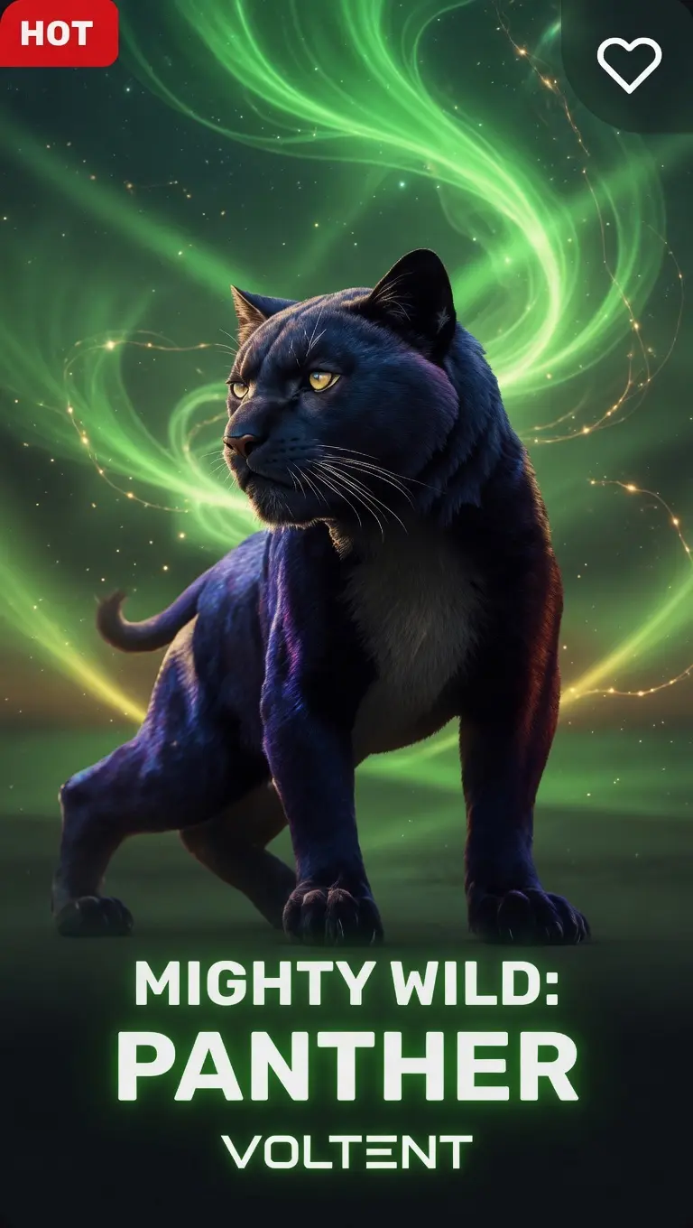 Black panther poster with glowing green light